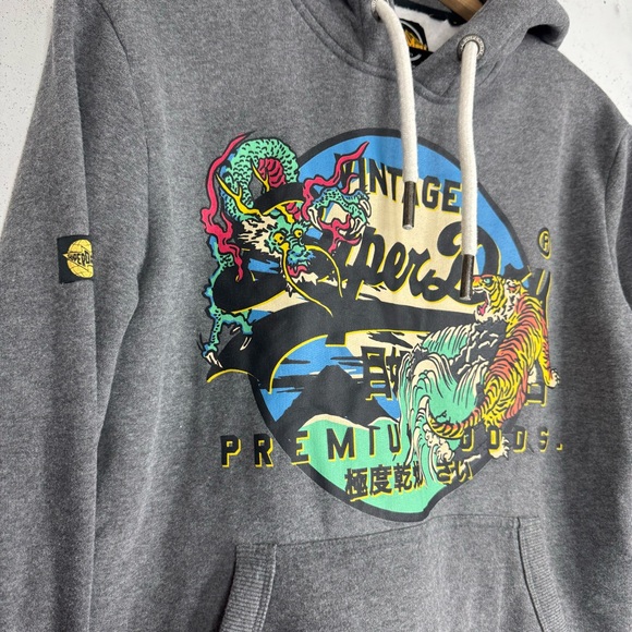 Superdry Japanese Vintage Logo Graphic Hoodie Med - Picture 3 of 7